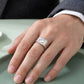 Solid 925 Sterling Silver Men’s Ring Brilliant Round Cut Moissanite Diamond Band