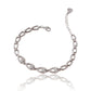 925 Sterling Silver Bracelet for Women American Diamond CZ Link Chain Adjustable Gift