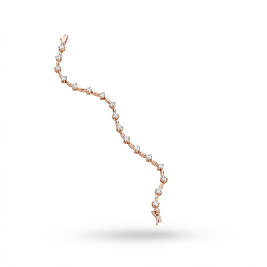 Elegant Rose Gold Tennis Bracelet with Lab-Grown Diamonds – Luxe & Ethical Sparkle