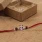 Cute Pink Bear Enamel Silver Rakhi for Kids