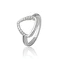 925 Sterling Silver Geometric Triangle Ring for Women American Diamond CZ Band Gift