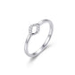 Elegant Minimalist 925 Sterling Silver Ring with American Diamond