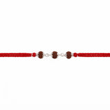 Premium Silver Rudraksha Rakhi