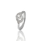 925 Sterling Silver Intertwined Teardrop Ring for Women