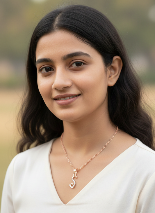 S Initial Alphabet Diamond Pendant - Diamond Jewellery