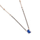 Rose Gold Mangalsutra Necklace with Blue American Diamond Pendant – Graceful & Contemporary