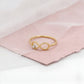Dainty Moissanite Infinity Ring 9KT Yellow Gold Minimalist Promise Band Gift