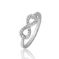 925 Sterling Silver Infinity Ring Women American Diamond CZ Band Promise Gift New