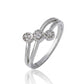925 Sterling Silver Women Ring American Diamond Cubic Zirconia Statement Band Jewelry