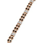 Gold and Black Rudraksha Bracelet with Textured Accent Bars – Spiritual Energy and Elegant Style