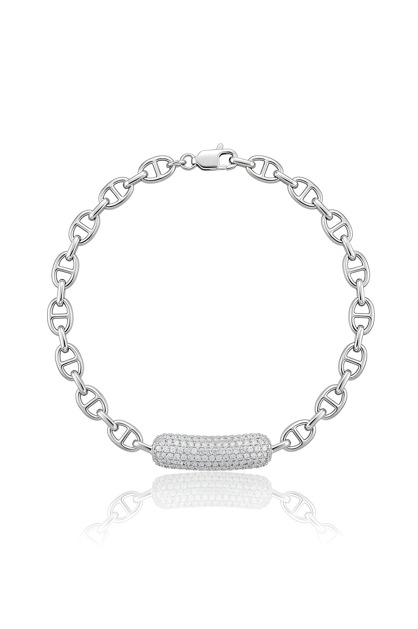 925 Sterling Silver Bracelet for Women American Diamond CZ Link Chain Gift Boxed