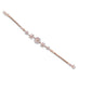 Floral Rose Gold Bracelet with American Diamonds