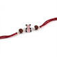 Cute Pink Bear Enamel Silver Rakhi for Kids
