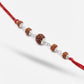 Traditional Rudraksha Silver Bead Spiritual Rakhi for Brother