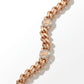 Gold Cuban Link Bracelet with Diamond-Circle Medallions & Secure Box Clasp – Luxurious Bracelate Design for Men & Women