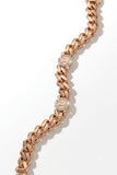 Gold Cuban Link Bracelet with Diamond-Circle Medallions & Secure Box Clasp – Luxurious Bracelate Design for Men & Women