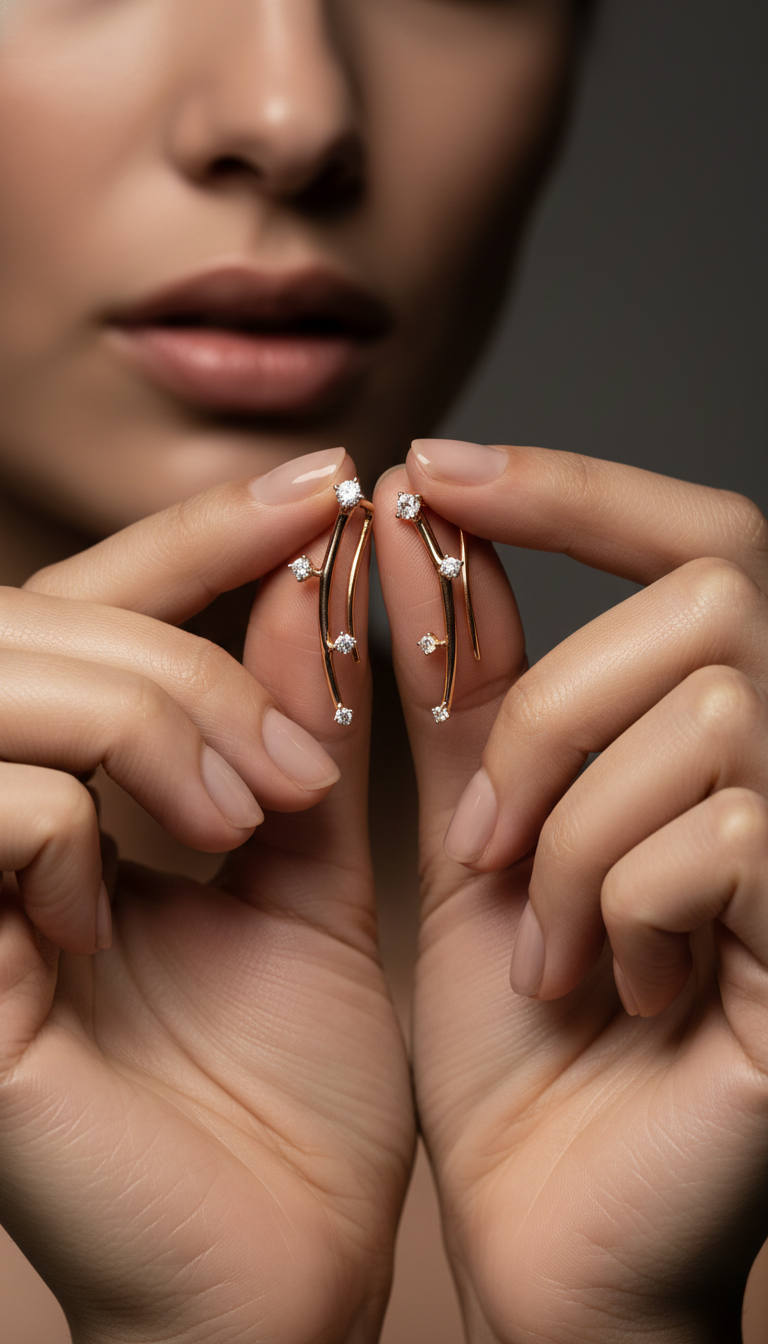 Floral Branch Earrings - Minimal Luxury