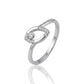 925 Sterling Silver American Diamond Ring Women’s Wedding Engagement Band