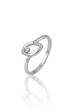 925 Sterling Silver American Diamond Ring Women’s Wedding Engagement Band