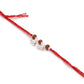 Elegant Rudraksha Silver Ghungroo Rakhi for Sister-in-Law