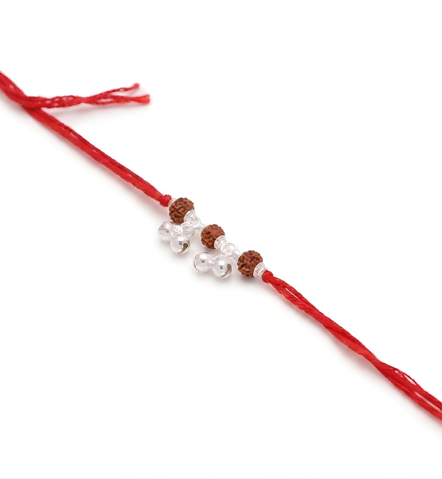 Elegant Rudraksha Silver Ghungroo Rakhi for Sister-in-Law