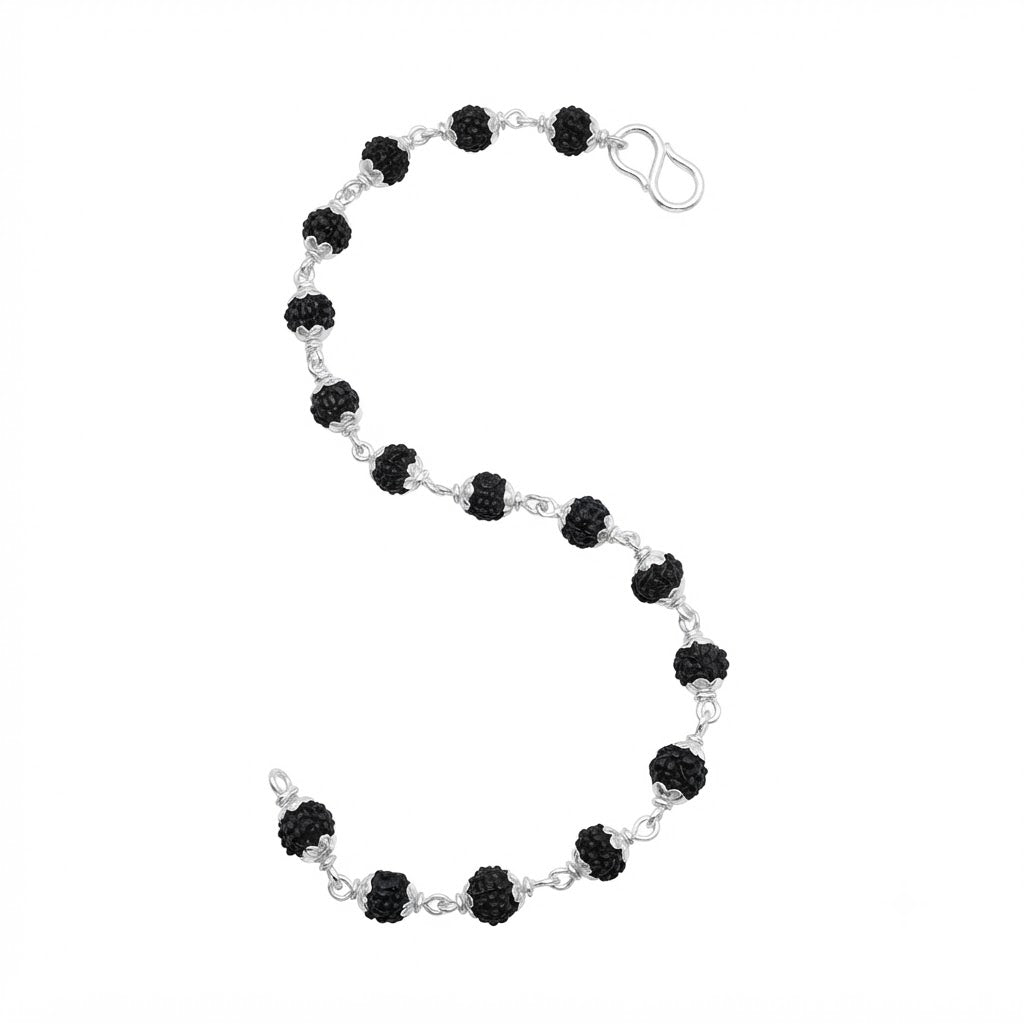 Silver Rudraksha Bracelet for Men