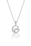 Silver Reindeer Pendant Necklace for Women