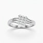 925 Sterling Silver Moissanite Cluster Ring Split Shank Women’s Wedding Band