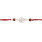 Elegant Silver Shiv Trishul & Rudraksha Rakhi for Brother | Festival Gift