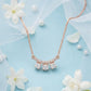 14K Rose Gold Lab Grown Diamond 3-Stone Pendant Necklace