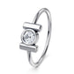 9KT Yellow Gold Round Moissanite Solitaire Ring Bezel Set Handmade Nakrani Gold