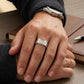 925 Sterling Silver Men’s Geometric Signet Ring