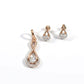 Rose Gold Infinity Pendant & Earring Set with Brilliant Diamond Accents