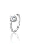 925 Sterling Silver Ring for Women American Diamond Minimalist Engagement Band