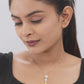 Yellow Pear Cut Diamond Flower Pendant 925 Silver Chain
