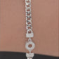 925 Sterling Silver Bracelet for Women American Diamond Curb Link Chain Adjustable