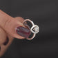 925 Sterling Silver Women Ring American Diamond Moissanite Promise Band