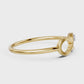 Dainty Moissanite Infinity Ring 9KT Yellow Gold Minimalist Promise Band Gift