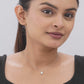 Solitaire Pendant Necklace with Round Cut American Diamond