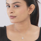 Silver Clover Pendant Necklace Women American Diamond Chain Gift | Van Cleef chain