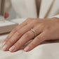 Marquise & Round Diamond Three-Stone Ring in 14K Yellow Gold