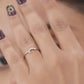 925 Sterling Silver Crescent Moon Ring Women’s American Diamond