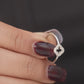 925 Sterling Silver Ring for Women American Diamond Clover Flower Band Gift Boxed