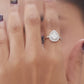 925 Sterling Silver Pear Shape American Diamond Ring for Women Bridal Jewelry Gift