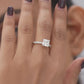 925 Sterling Silver Princess Cut American Diamond Ring - Women's Fine Jewelry