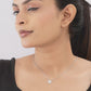 Van Cleef Style 925 Sterling Silver Clover Necklace American Diamond Chain