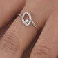925 Sterling Silver American Diamond Ring Women’s Wedding Engagement Band