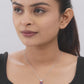 Elegant 925 Sterling Silver Gradient Heart Pendant Necklace for Women