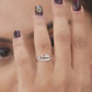 925 Sterling Silver Heart Ring for Women American Diamond Promise Band Gift Boxed