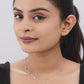 Shimmering American Diamond 925 Silver Dangle Necklace